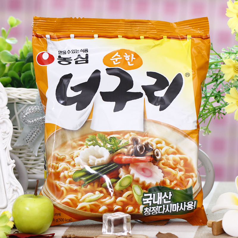 农心(nongshim) 韩国进口方便面 乌冬面120g*5原味乌龙面 海鲜乌冬面泡面600g袋装