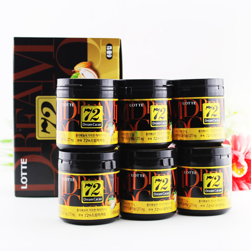 乐天 Lotte 进口巧克力乐天 Lotte 72 黑巧克力86g 6瓶整盒装韩国进口黑巧克力 价格图片品牌报价 苏宁易购惜香缘食品专营店