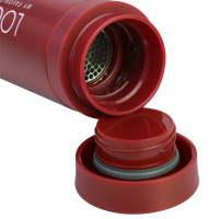 乐扣乐扣（LOCK&LOCK）便携情侣杯 304不锈钢马克保温保冷杯350ml 红色 LHC9016R 简约真空保温杯