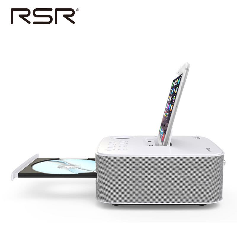 RSR DD515苹果充电底座iphone7/8迷你组合音响床头闹钟桌面音箱图片