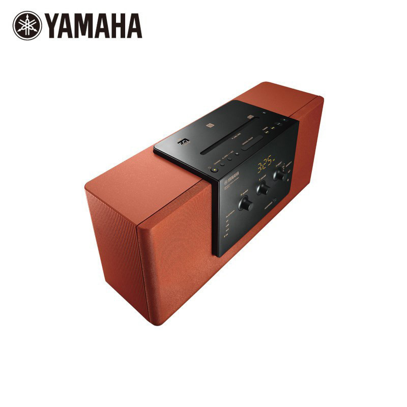 Yamaha/雅马哈 TSX-B141 蓝牙 NFC 时钟 FM CD播放 桌面音响砖红色