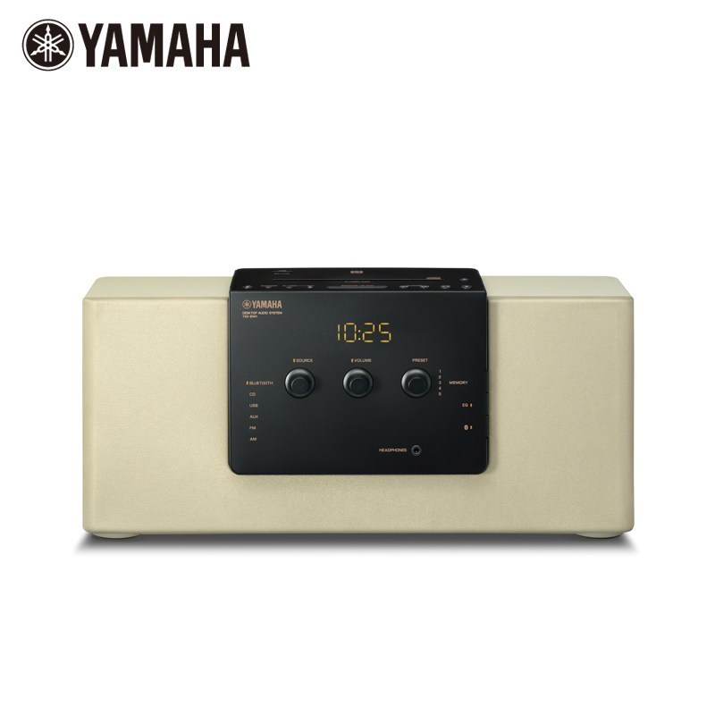 Yamaha/雅马哈 TSX-B141 蓝牙 NFC 时钟 FM CD播放 桌面音响砖红色
