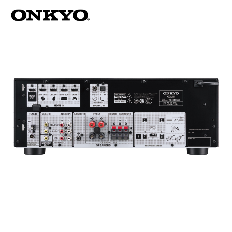 Onkyo/安桥 TX-SR373 5.1声道家用AV影院系统功放蓝牙