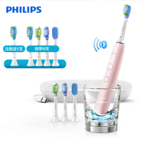 飞利浦(Philips)电动牙刷 钻石亮白智能型牙刷HX9924/22冰晶粉 成人充电式声波震动式31000转/分钟