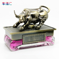 金免贝贝jintubeib新款旺市华尔街牛汽车香水座 古铜牛车载香水 复古香水座厂家直销