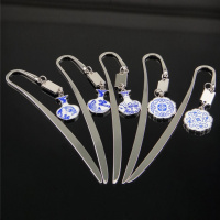 金免贝贝jintubeib批发仿真青花瓷书签创意促销广告中国风元素校庆礼品可加logo定制