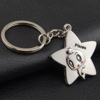 金免贝贝jintubeib现货批发十二星座钥匙扣 双鱼座钥匙扣 创意金属钥匙扣可加印logo
