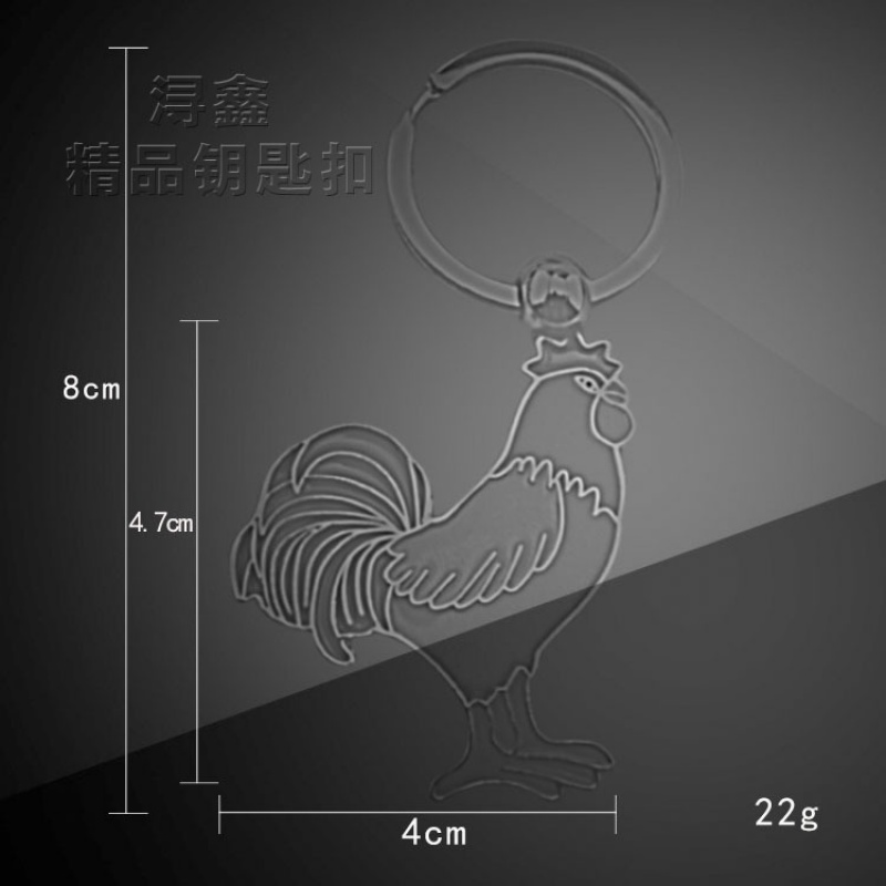 金免贝贝jintubeib厂家批发摆地摊小礼品 金属十二生肖鸡年生肖钥匙扣 创意活动赠品