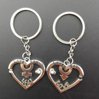 金免贝贝jintubeib厂家商城批发新款心形LOVE情侣钥匙扣 创意婚庆小礼品 活动赠品