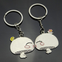 金免贝贝jintubeib现货卡通蘑菇头情侣钥匙扣 创意婚庆情人节活动赠送小礼品 可刻字