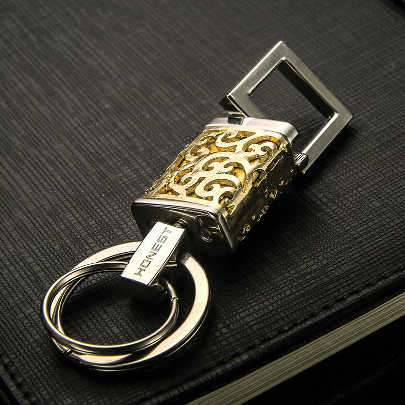 金免贝贝jintubeib厂家礼品汽车钥匙扣高档金属旋转挂件简约男女钥匙挂件一件代发图片