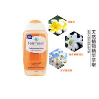 芳芯(femfresh) 私处洗液 女性护理液 私处粉嫩白 清洁;淡化异味; 250ml 无皂 洋甘菊芦荟香*1瓶