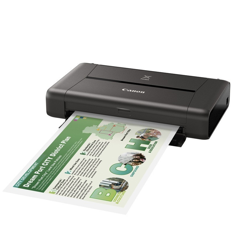 佳能(Canon) 腾彩PIXMA IP110 便携式打印机 喷墨打印机 A4彩色喷墨移动无线WiFi照片打印机车载办公文档打印机 标准配置