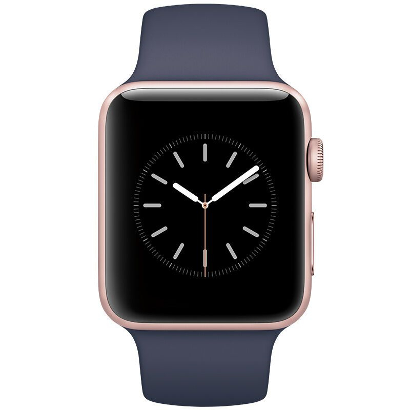 Apple智能手表s1 Apple Watch Sport Series 1 智能手表42毫米金色铝金属表壳午夜蓝色运动型表带防水 溅蓝牙 价格图片品牌报价 苏宁易购hige品质生活海外数码专营店