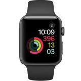 Apple苹果 S1智能手表【官换】手表 42mm 深空灰表壳 玻璃镜面 配 黑色运动型表带 18H 750毫安
