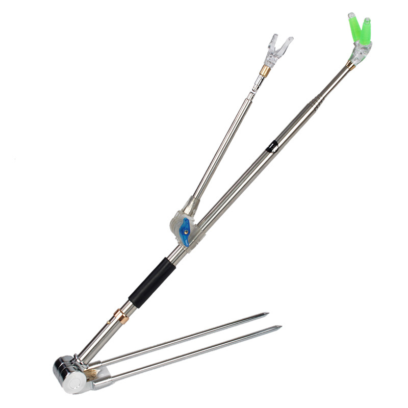 枫瀚自动不锈钢两用鱼竿支架地插支架钓鱼支架炮台支架竿架架杆