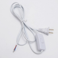 洋子(YangZi)二/两脚电源线带开关插头电线二芯插头线1.5米电源线两孔延长线