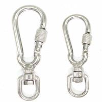 洋子(YangZi)牵引绳扣不锈钢万向扣子螺母安全扣保险挂钩连接扣登山扣牵引狗扣