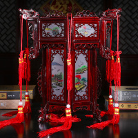 洋子(YangZi)宫灯中式仿古实木灯笼喜庆防水小户外红灯笼开业新年春节大红灯笼