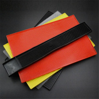 洋子（YangZi）吧台防水防滑垫吧垫PVC橡胶垫长方形正方形吧台滤水垫03 黑色 方