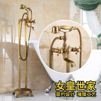 洋子(YangZi)(LAN Miu)仿古花洒浴缸龙头缸边式复古冷热淋浴花洒套装全铜落地立式水龙头