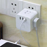 洋子(YangZi)无线魔方usb插座多功能排插立式一转多插排插线板迷你转换器