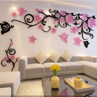 洋子(YangZi)亚克力3d立体墙贴画客厅沙发卧室电视背景墙壁室内房间温馨装饰品