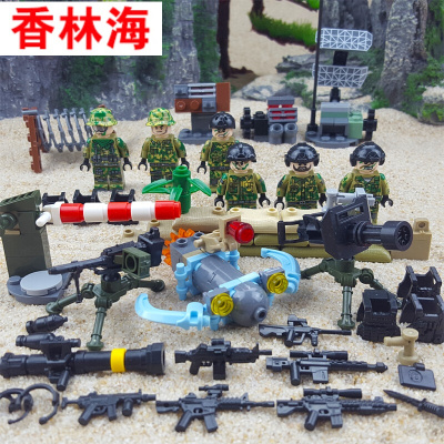 洋子(YangZi)迪龙拼装积木军事小人仔偶二战部队士兵人八路军日军兼容乐高玩具