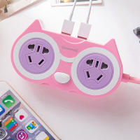 洋子（YangZi）驰伟卡通带2USB智能插排接线板多功能插座插线板充电源排插拖线板