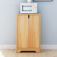 洋子(YangZi)家用厨柜储物柜客厅简易餐边柜多功能碗柜碗筷收纳厨房置物架层架D款尼亚美胡桃色单门