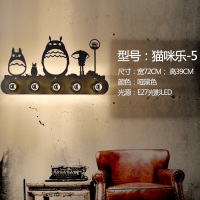 洋子(YangZi)美式壁灯床头灯创意复古工业风客厅卧室个性过道楼梯灯北欧镜前灯猫咪5头光影LED