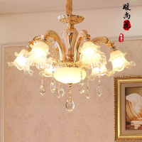 洋子(YangZi)欧式客厅水晶灯锌合金水晶吊灯金色创意led餐厅卧室浪漫温馨灯具