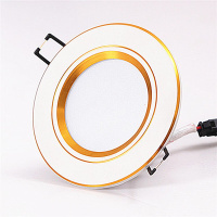 洋子(YangZi)水晶猫眼七彩色筒灯led天花灯嵌入式7公分6开孔客厅吊顶射灯单3w款金边筒灯开孔6.5-8