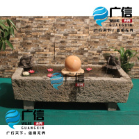 洋子(YangZi)老石槽水景牛槽马槽石头鱼缸流水花盆石水槽复古青石雕旧石器摆件