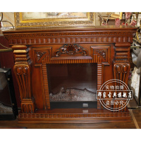 洋子(YangZi)1.5米装饰取暖壁炉带炉芯实木欧式壁炉LED背光仿真火焰炉芯