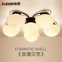 洋子(YangZi)美式乡村LED吸顶灯现代简约客厅主卧室餐厅书房间温馨儿童房灯具6头白炽灯