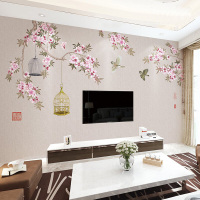 洋子(YangZi)梅花墙纸花鸟中式墙纸手绘立体沙发卧室客厅电视背景墙布壁纸材质样品(不)墙纸+胶水