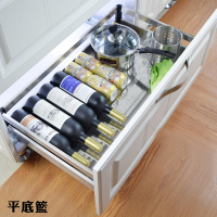 洋子(YangZi)拉篮304不锈钢厨房橱柜拉篮抽屉式碗架调味料架碗碟碗篮阻尼双层