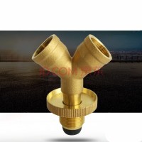 洋子(YangZi)煤气罐三通液化气瓶钢瓶一分两路减压阀分流连接头灶具双咀二通口