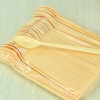 洋子(YangZi)一次性塑料长冰勺烧仙草长柄冰双皮奶冰粥加厚冰淇淋勺子100个