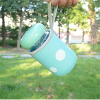 洋子(YangZi)有带刻度的便携孕妇可爱毫升女冲奶粉泡牛奶儿童玻璃喝水杯子