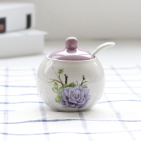 洋子(YangZi)调料盒欧式创意陶瓷罐调味瓶单个组合装DIY盐油罐厨房用品