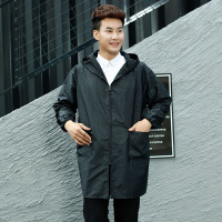 洋子(YangZi)韩版男士护衣罩衣工作服防水防油污全身围裙长袖工厂车间秋冬枪黑色3号黑色豹文XXL