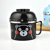 洋子（YangZi）不锈钢便当盒饭盒可爱卡通儿童隔热2双层快餐杯泡面碗
