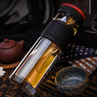 洋子(YangZi)茶水分离泡茶杯双层玻璃杯便携过滤车载商务茶杯水杯子