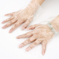 洋子(YangZi)厨房餐饮食品级一次性手套 pe薄膜塑料美容膜透明加厚100只 透明 L