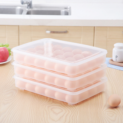 洋子(YangZi)冰箱收纳保鲜盒饺子托盒鸡蛋盒速冻饺子盒微波解冻盒透明加大带盖