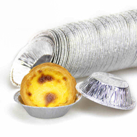 洋子(YangZi)一次性锡纸铝箔蛋挞耐高温蛋挞底托50个