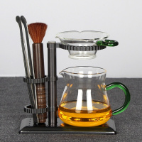 洋子(YangZi)茶道零配件玻璃公杯支架茶漏架懒人易泡架过滤网架茶滤公道杯架