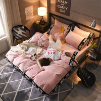 洋子(YangZi)法兰绒四件套床上被套法拉绒加厚保暖水晶绒法莱绒珊瑚绒